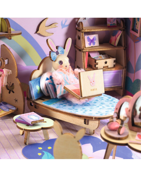 Djeco DIY κατασκευάζω και χρωματίζω κουκλόσπιτο-βαλιτσάκι "Rosie" 08033