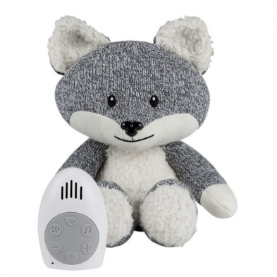 Flow Υφασμάτινη Αλεπού Robin με λευκούς ήχους & μουσική (γκρι) FL1385027