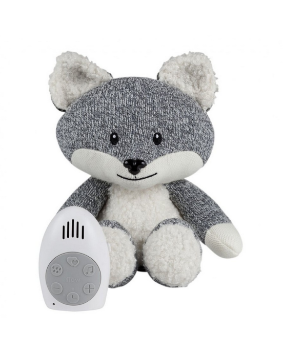 Flow Υφασμάτινη Αλεπού Robin με λευκούς ήχους & μουσική (γκρι) FL1385027