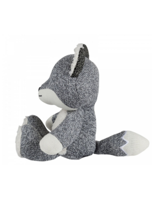 Flow Υφασμάτινη Αλεπού Robin με λευκούς ήχους & μουσική (γκρι) FL1385027