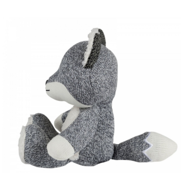 Flow Υφασμάτινη Αλεπού Robin με λευκούς ήχους & μουσική (γκρι) FL1385027