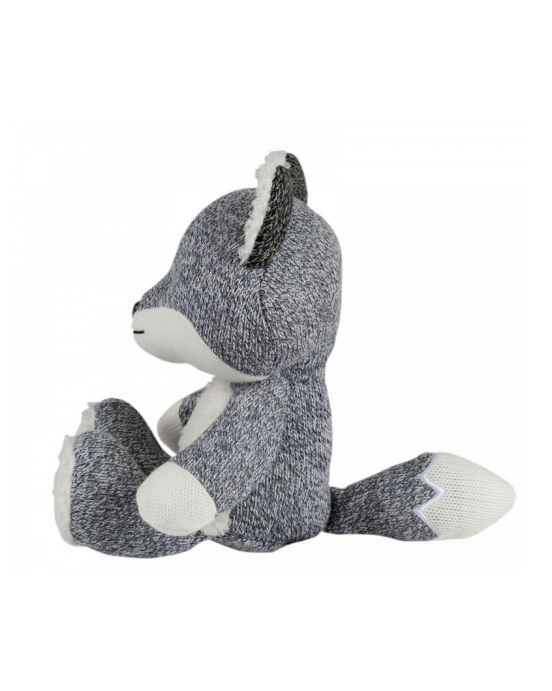 Flow Υφασμάτινη Αλεπού Robin με λευκούς ήχους & μουσική (γκρι) FL1385027