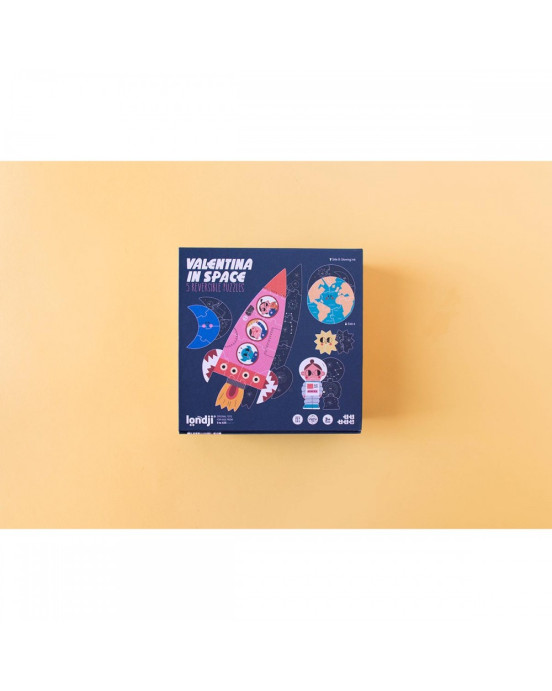 Londji Valentina in Space - 2+3+4+5+10 pcs - Παζλ που λάμπει στο σκοτάδι  LON-PZ008