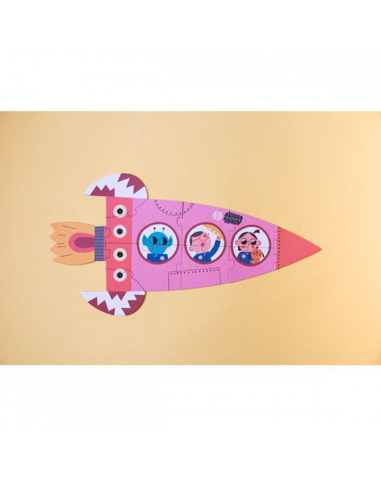 Londji Valentina in Space - 2+3+4+5+10 pcs - Παζλ που λάμπει στο σκοτάδι  LON-PZ008