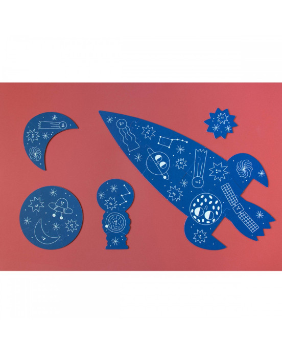 Londji Valentina in Space - 2+3+4+5+10 pcs - Παζλ που λάμπει στο σκοτάδι  LON-PZ008