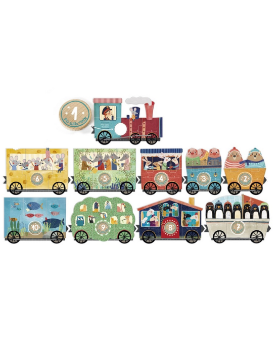 Londji My Little Train - 10 x 3 pcs   LON-PZ588