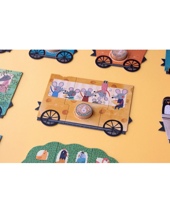 Londji My Little Train - 10 x 3 pcs   LON-PZ588