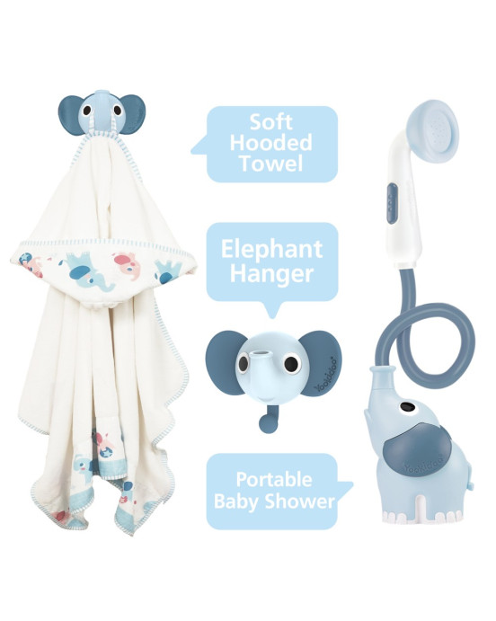 Yookidoo Elephant Baby Shower Bath Set - Blue YKD-40229