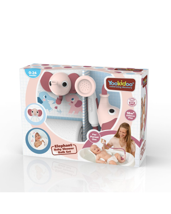 Yookidoo Elephant Baby Shower Bath Set - Pink YKD-40228