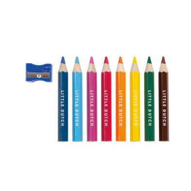 LITTLE DUTCH. Σετ 8 ξυλομπογιές με ξύστρα.