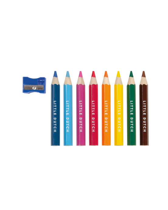 LITTLE DUTCH. Σετ 8 ξυλομπογιές με ξύστρα.