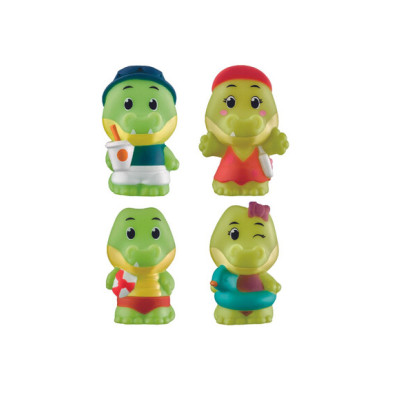 Klorofil Οικογένεια "Crocodile" -Εκπαιδευτικό παιχνίδι 4 χαρακτήρες.- Αλλάζει χρώμα με το νερό 700309F