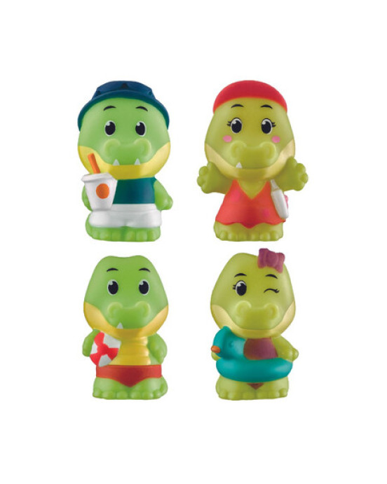 Klorofil Οικογένεια "Crocodile" -Εκπαιδευτικό παιχνίδι 4 χαρακτήρες.- Αλλάζει χρώμα με το νερό 700309F