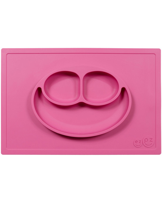Ezpz: Εκπαιδευτικό πιάτο 24+ μηνών Happy Mat - Pink HM-P7424U