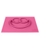 Ezpz: Εκπαιδευτικό πιάτο 24+ μηνών Happy Mat - Pink HM-P7424U