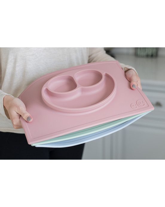 Ezpz: Εκπαιδευτικό πιάτο 24+ μηνών Happy Mat - Pink HM-P7424U