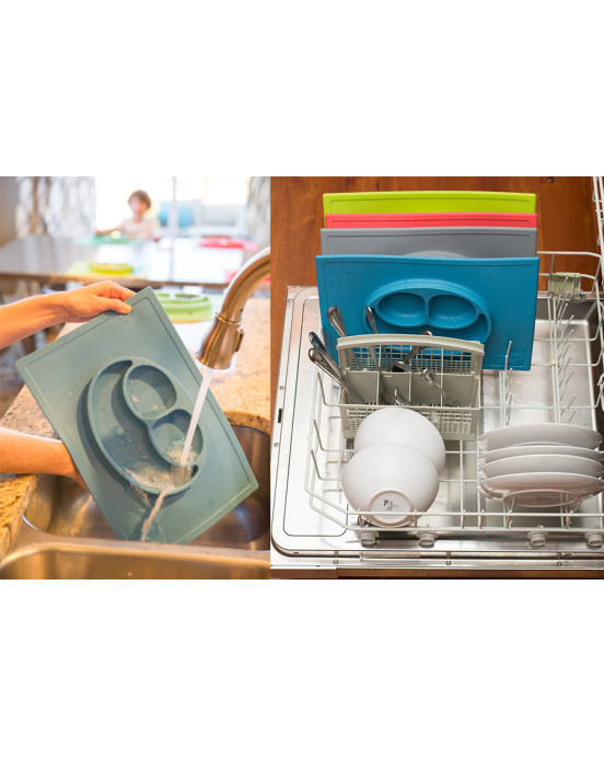 Ezpz: Εκπαιδευτικό πιάτο 24+ μηνών Happy Mat - Pink HM-P7424U