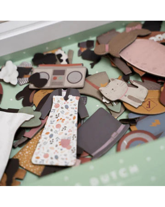 LITTLE DUTCH. Μαγνητικό παιχνίδι σύνθεσης εικόνων σε κασετίνα Jim & Rosa FSC