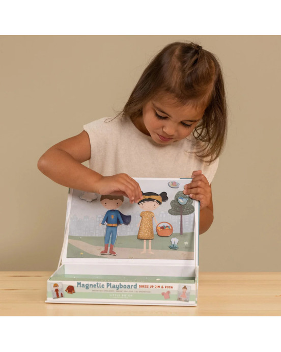 LITTLE DUTCH. Μαγνητικό παιχνίδι σύνθεσης εικόνων σε κασετίνα Jim & Rosa FSC