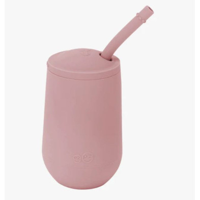 Ezpz Εκπαιδευτικό ποτήρι 24+ μηνών HappyCup + καλαμάκι Blush HC-B7612U