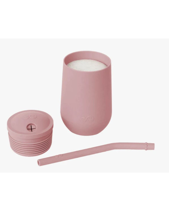 Ezpz Εκπαιδευτικό ποτήρι 24+ μηνών HappyCup + καλαμάκι Blush HC-B7612U