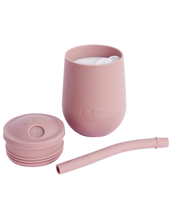 Ezpz Εκπαιδευτικό ποτήρι 24+ μηνών HappyCup + καλαμάκι Blush HC-B7612U