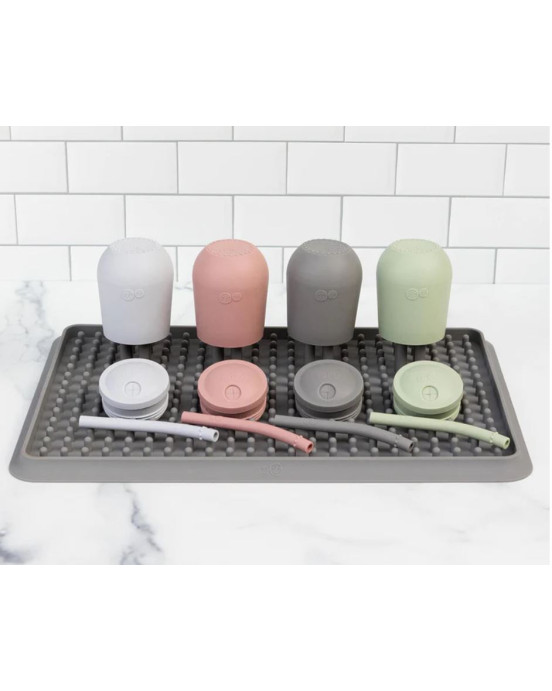 Ezpz Εκπαιδευτικό ποτήρι 24+ μηνών HappyCup + καλαμάκι Blush HC-B7612U