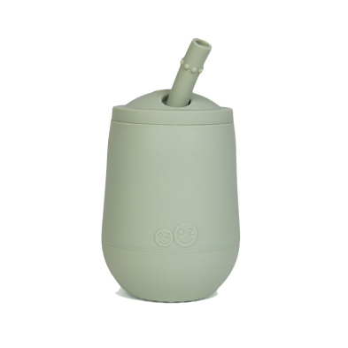 Ezpz Εκπαιδευτικό ποτήρι Mini Cup +9m καλαμάκι Sage MS-S5655C