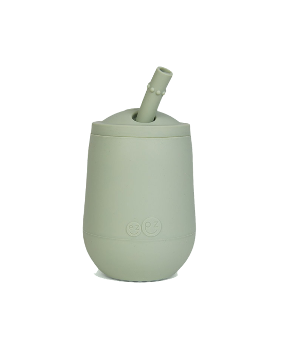 Ezpz Εκπαιδευτικό ποτήρι Mini Cup +9m καλαμάκι Sage MS-S5655C