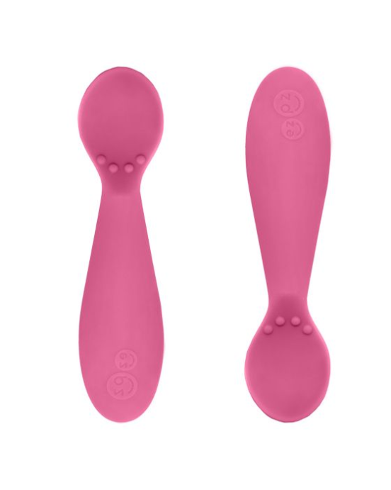 Ezpz Πλήρες Tiny εκπαιδευτικό σετ φαγητού για 4+ μηνών - Pink FD-P7424U