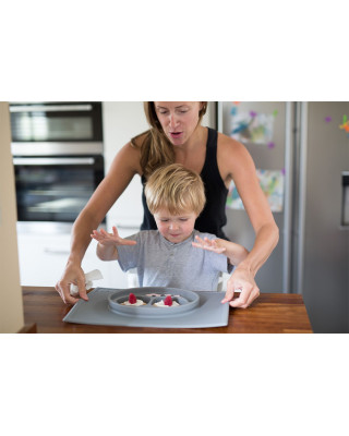 Ezpz Εκπαιδευτικό πιάτο 24+ μηνών Happy Mat - Sage HM-S5655C