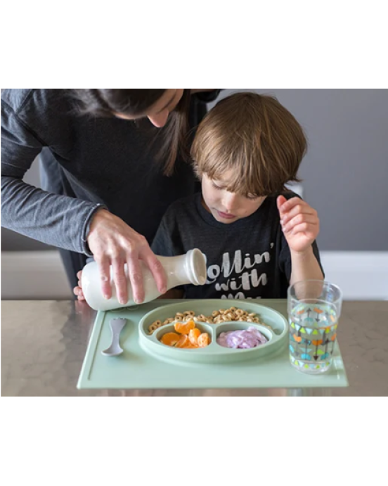 Ezpz Εκπαιδευτικό πιάτο 24+ μηνών Happy Mat - Sage HM-S5655C