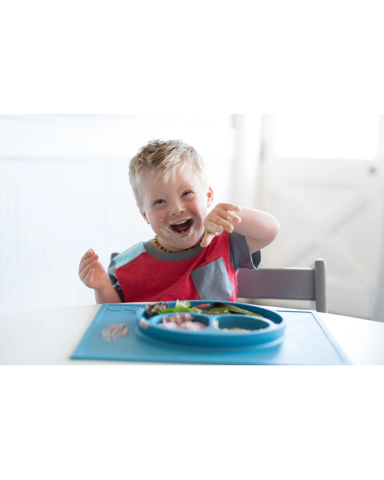 Ezpz Εκπαιδευτικό πιάτο 24+ μηνών Happy Mat - Sage HM-S5655C