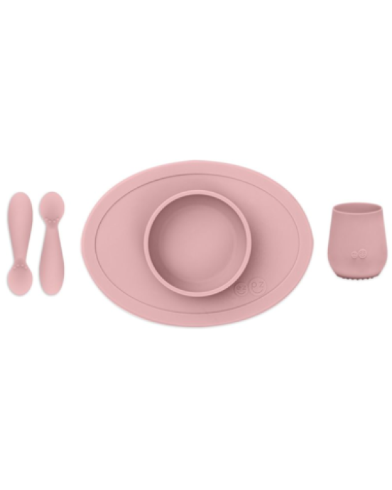Ezpz Πλήρες Tiny εκπαιδευτικό σετ φαγητού για 4+ μηνών - Blush FD-B7612U
