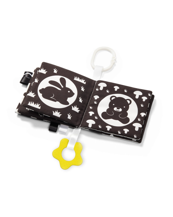 BabyOno: Κρεμαστό ασπρόμαυρο βιβλιαράκι με μασητικό- Black & White BN542