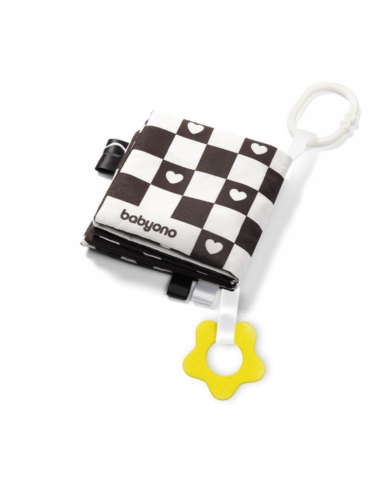 BabyOno: Κρεμαστό ασπρόμαυρο βιβλιαράκι με μασητικό- Black & White BN542