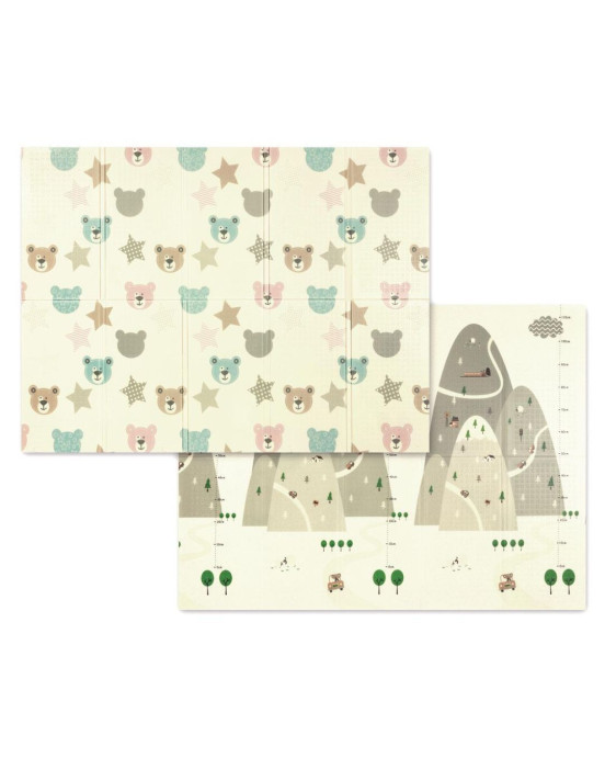 Babyono: Αναδιπλούμενο αφρώδες παζλ δαπέδου διπλής όψεως 150 x 200 εκατ BN1576