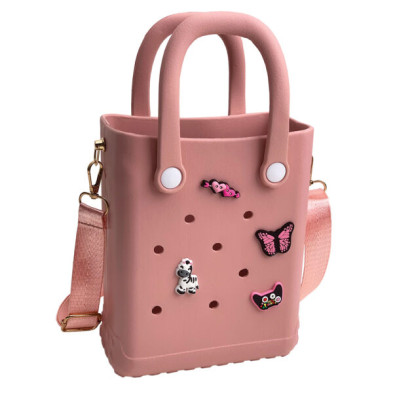 Typotrust CACTUS CROQBAG με διακοσμητικά pins 16x20 cm - ΡΟΖ  CT9560B-09