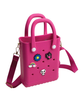 Typotrust CACTUS CROQBAG με διακοσμητικά pins 16x20 cm - ΦΟΥΞΙΑ  CT9560B-24