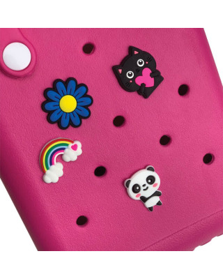 Typotrust CACTUS CROQBAG με διακοσμητικά pins 16x20 cm - ΦΟΥΞΙΑ  CT9560B-24