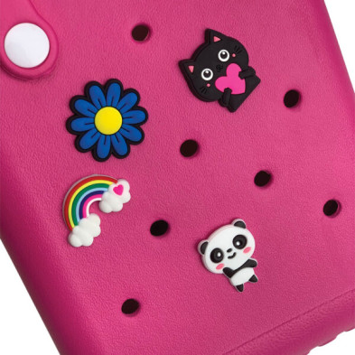 Typotrust CACTUS CROQBAG με διακοσμητικά pins 16x20 cm - ΦΟΥΞΙΑ  CT9560B-24