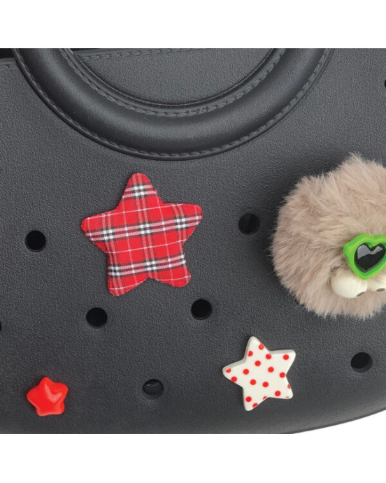 Typotrust CACTUS CROQBAG με διακοσμητικά pins 22x26 cm - ΜΑΥΡΟ  CT9561B-01