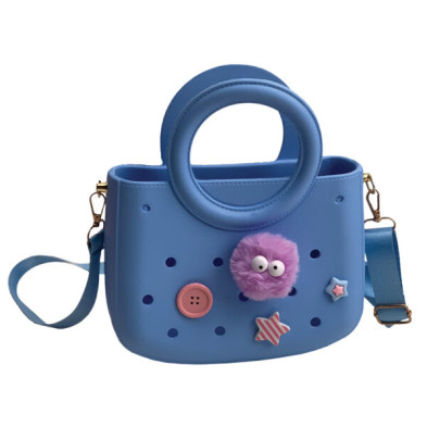 Typotrust CACTUS CROQBAG με διακοσμητικά pins 22x26 cm - ΓΑΛΑΖΙΟ  CT9561B-15