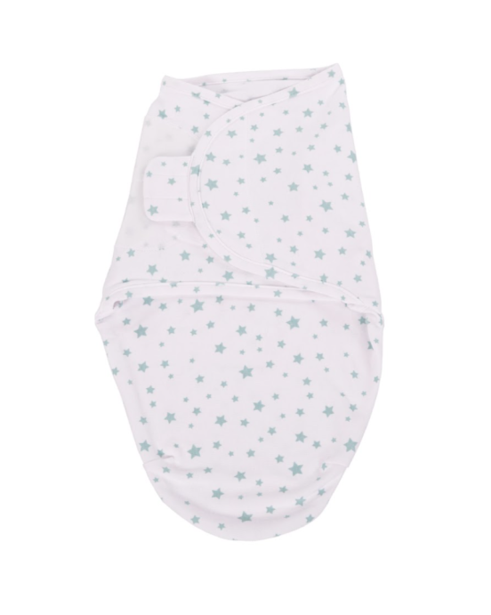 Bo Jungle Βαμβακερή κουβέρτα φασκιώματος (0-4 μηνών) - Blue stars BJ-B172400