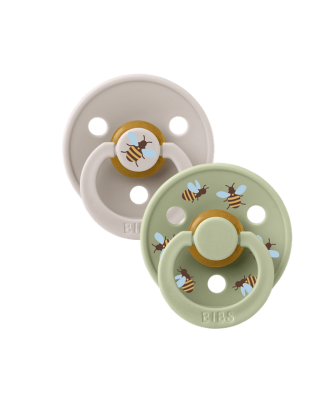 Bibs–studio collection  σετ πιπίλες 2τμχ– bumblebee latex mushroom mix–στρόγγυλη No2 12024102