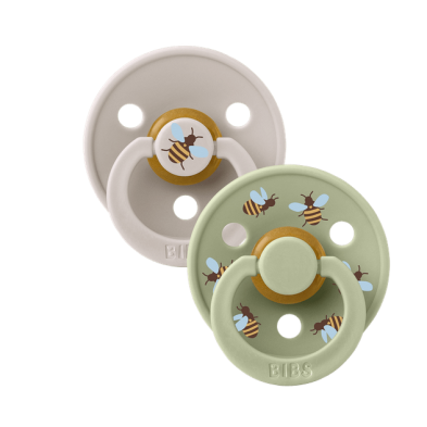 Bibs–studio collection  σετ πιπίλες 2τμχ– bumblebee latex mushroom mix–στρόγγυλη No2 12024102