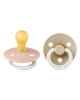 Bibs σετ πιπίλες 2τμχ–colour latex– blush/Vanilla glow– στρόγγυλη  No1