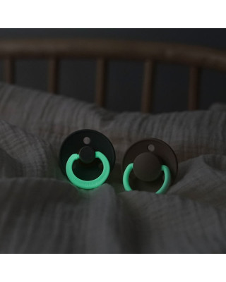 Bibs σετ πιπίλες 2τμχ–colour latex– blush/Vanilla glow– στρόγγυλη  No1