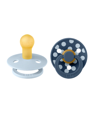 BIBS – STUDIO COLLECTION ΣΕΤ ΠΙΠΙΛΕΣ 2ΤΜΧ – POLKA DOT BABY BLUE/STEEL BLUE – ΣΤΡΟΓΓΥΛΗ No1 11034104