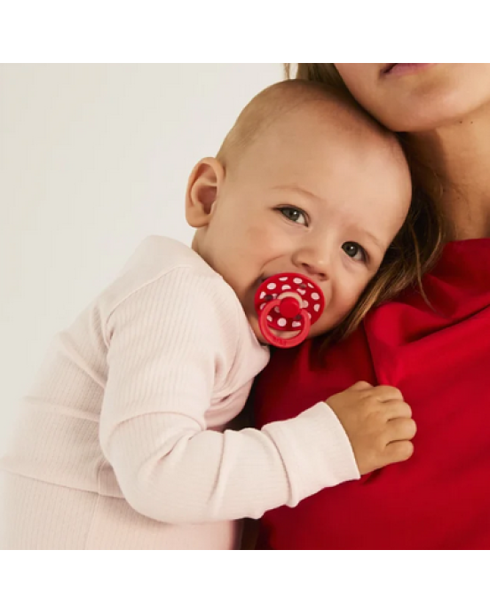 BIBS – STUDIO COLLECTION ΣΕΤ ΠΙΠΙΛΕΣ 2ΤΜΧ – POLKA DOT CANDY APPLE/BLOSSOM – ΣΤΡΟΓΓΥΛΗ No1 11034103 